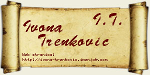 Ivona Trenković vizit kartica